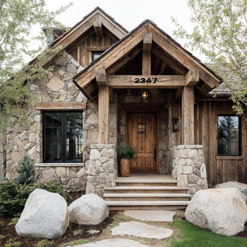 Rustic House Number Ideas for Cabin or Cottage Styles