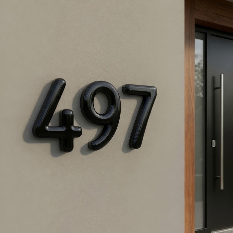 Bubble Tren House Numbers and Letters