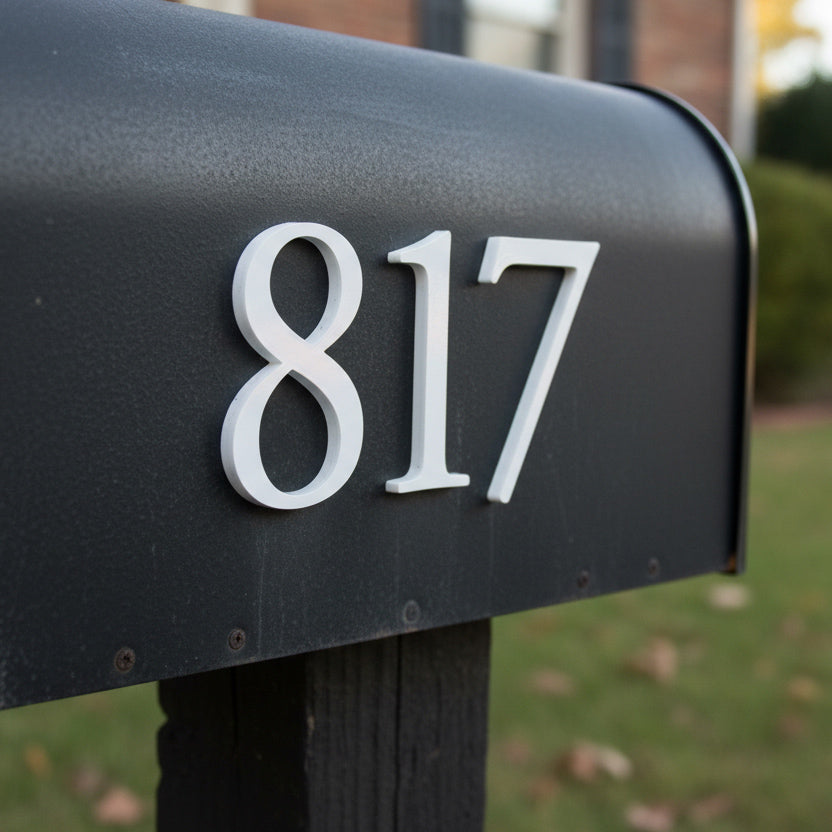 Alden Dimensional Self Adhesive Mailbox Numbers