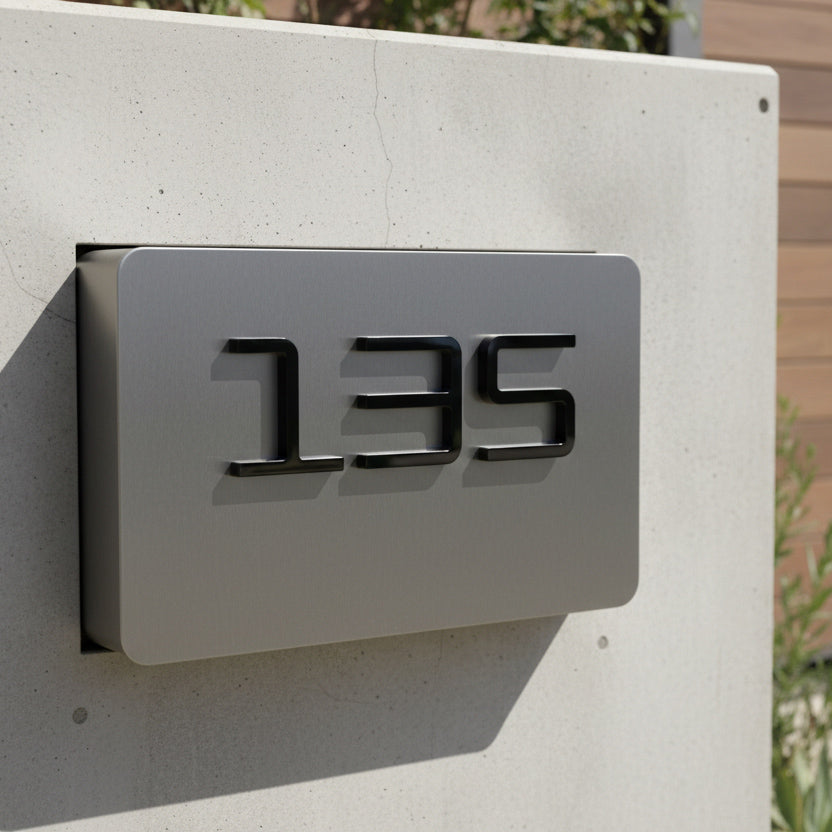 Atom Mono Dimensional Self Adhesive Mailbox Numbers