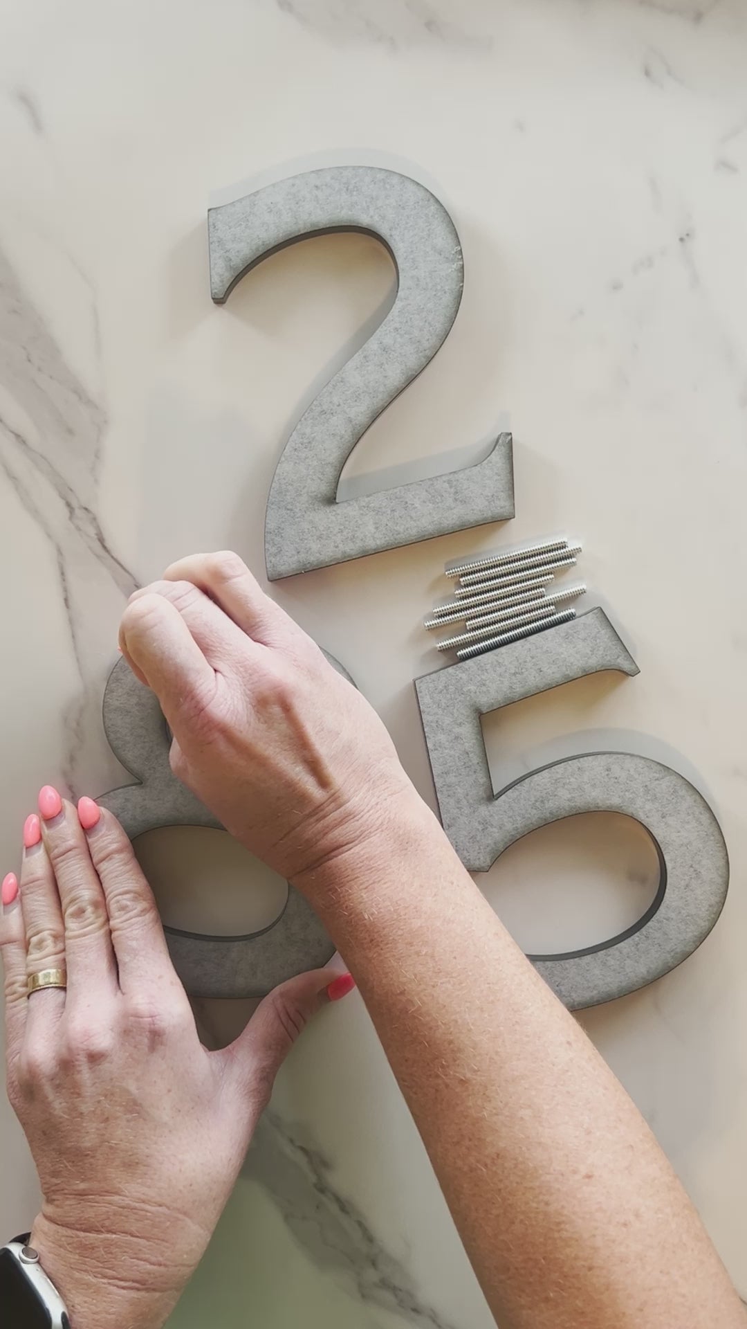 Preparing custom house numbers for an install