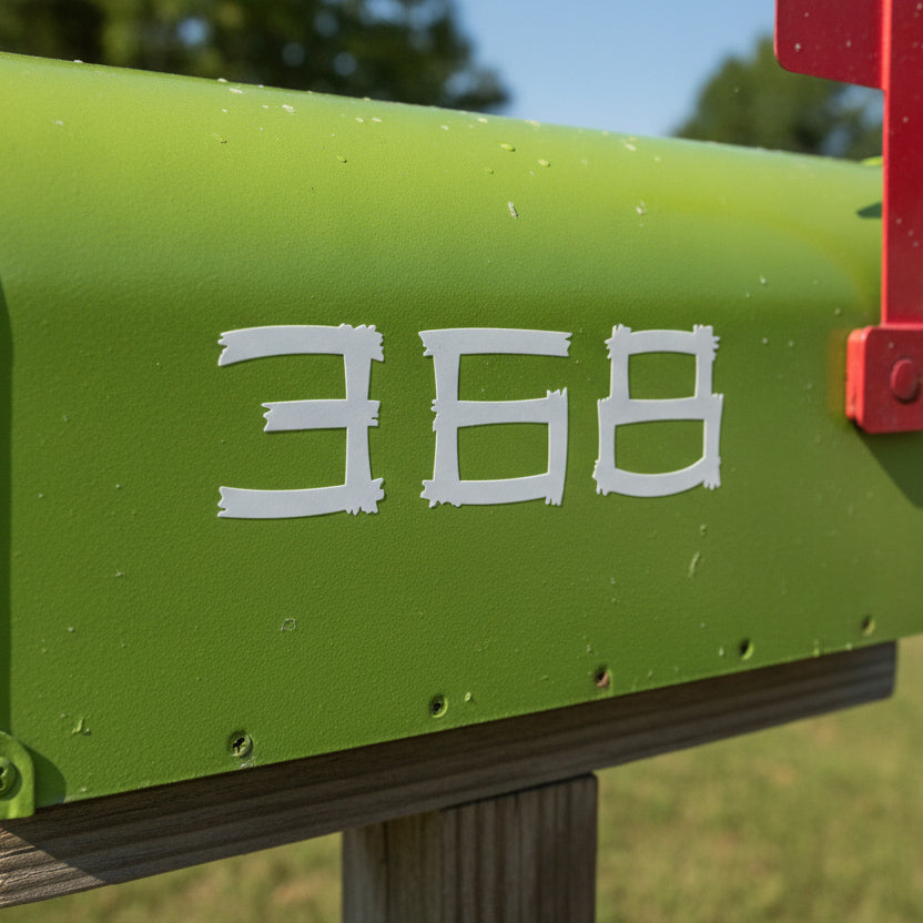 Tiki Hut Mailbox Stickers