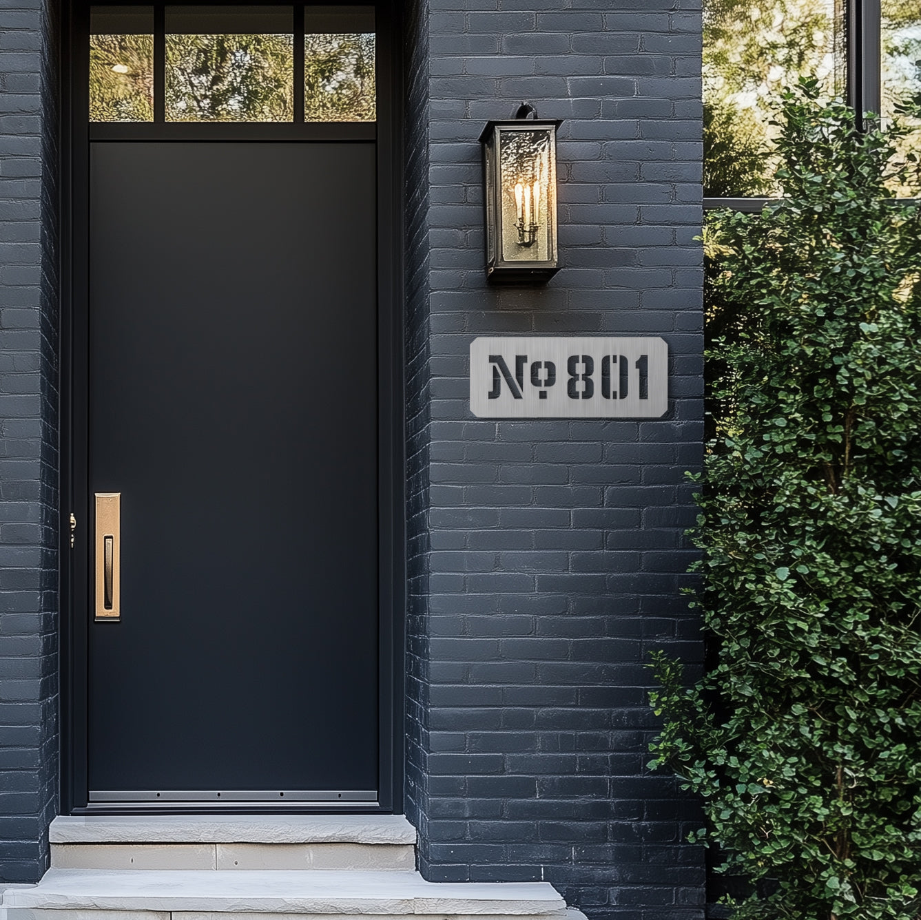 Bloc House Number Sign