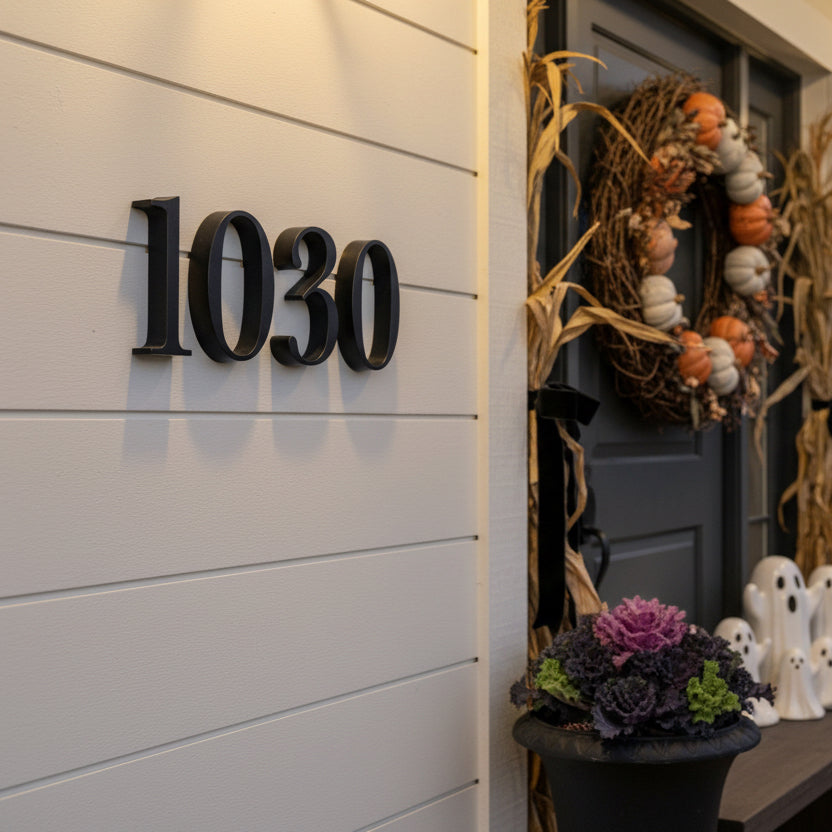 Spooky Yet Stylish House Numbers for Halloween Vibes