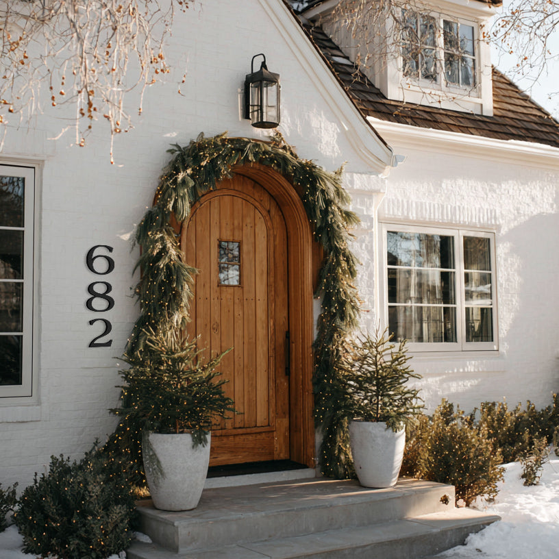 Holiday-Ready House Numbers: Subtle Festive Touches