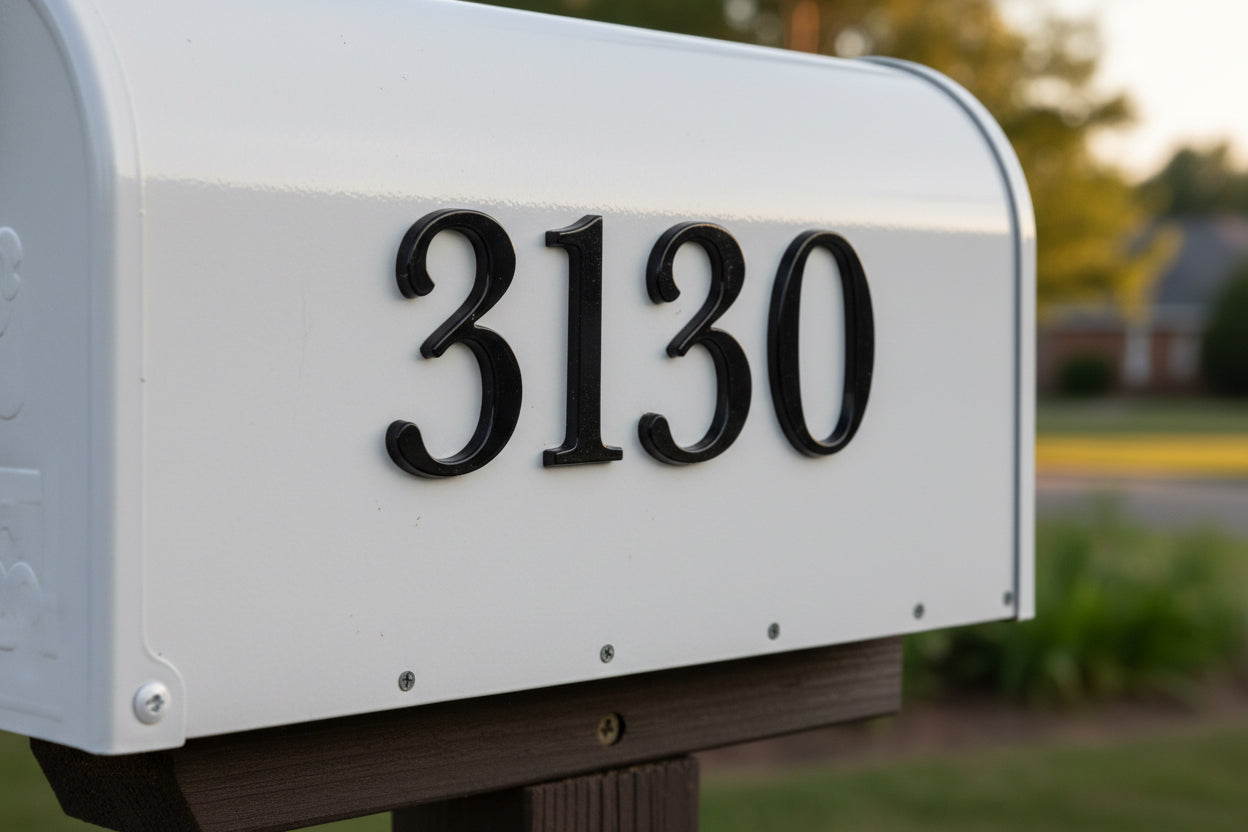Dimensional Self Adhesive Mailbox Numbers – Dropcap Studio