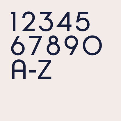Bubble Areo House Numbers and Letters