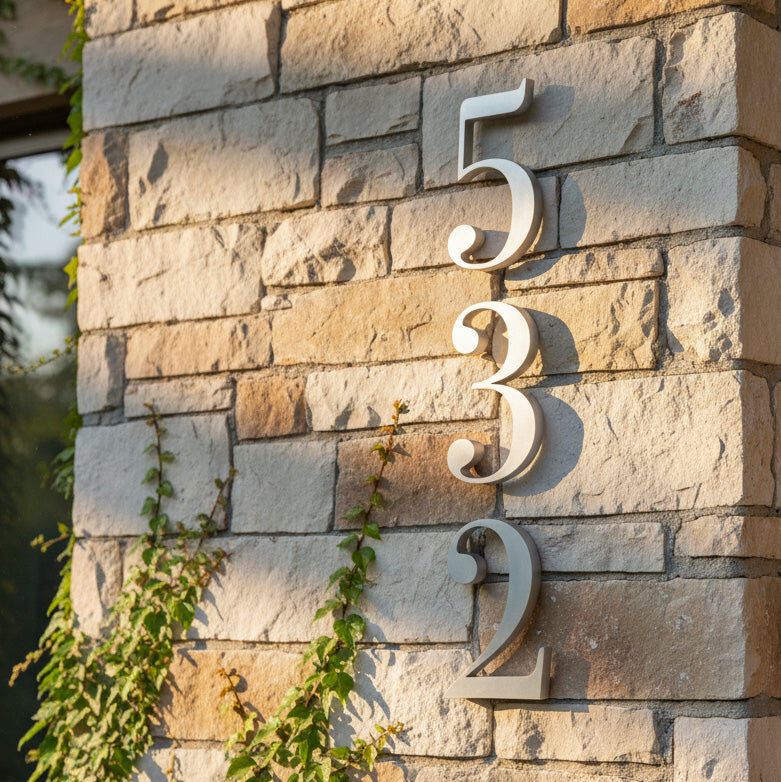 Linden House Numbers and Letters – Dropcap Studio