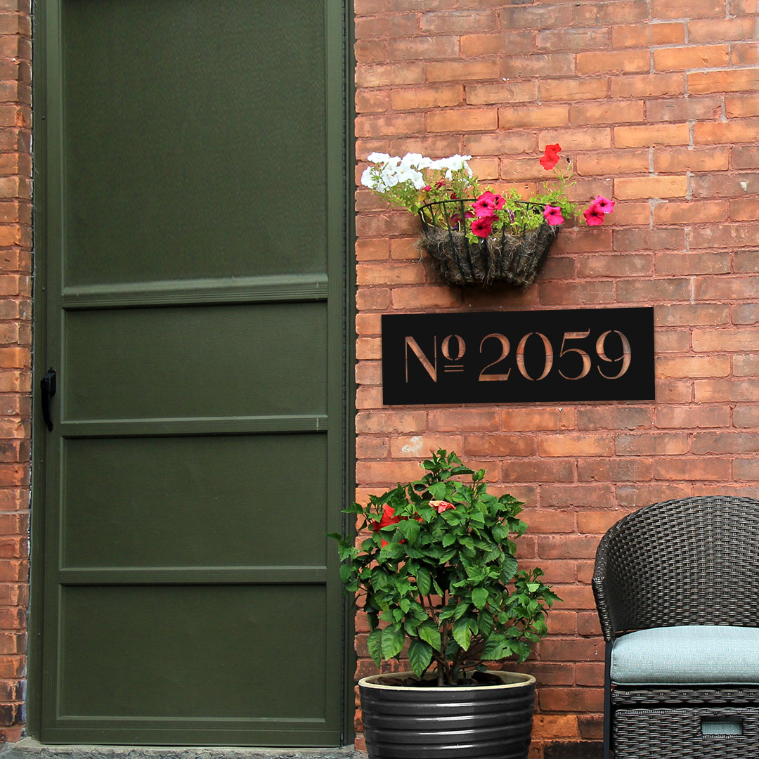 Valuta House Number Sign