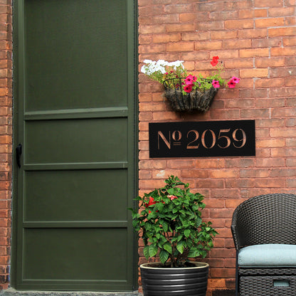 Flora House Number Sign