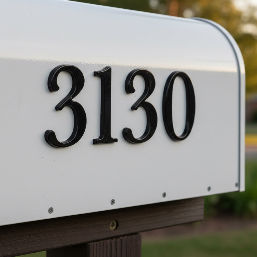 Elwood Dimensional Self Adhesive Mailbox Numbers