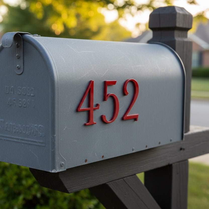 Elwood Dimensional Self Adhesive Mailbox Numbers