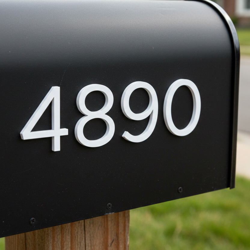 Evo Dimensional Self Adhesive Mailbox Numbers