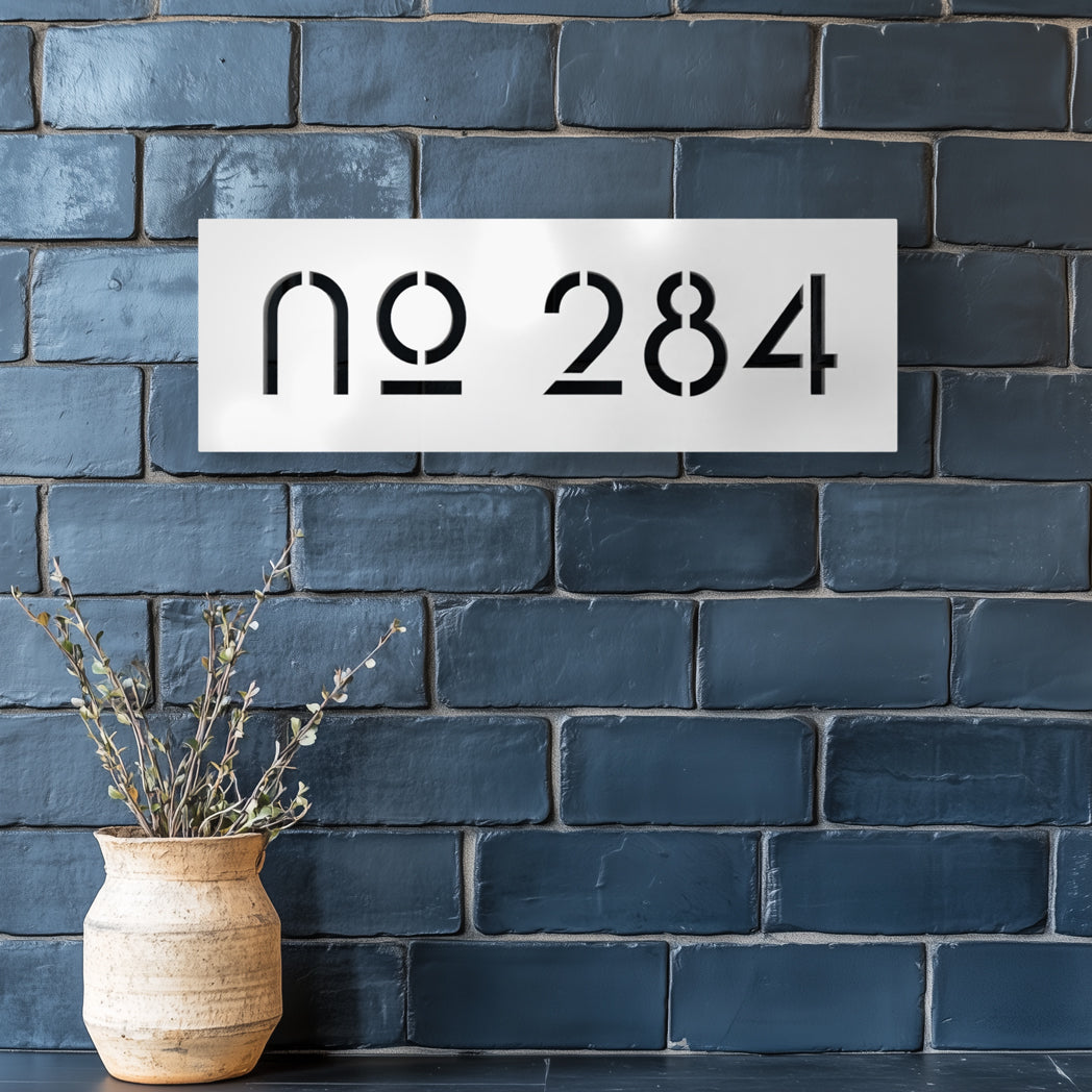 London House Number Sign