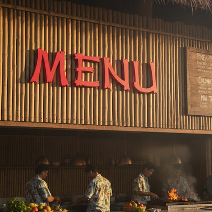 Tiki Hut Personalized Commercial Signage