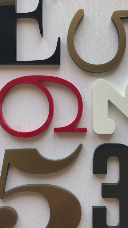 Bodoni House Numbers and Letters