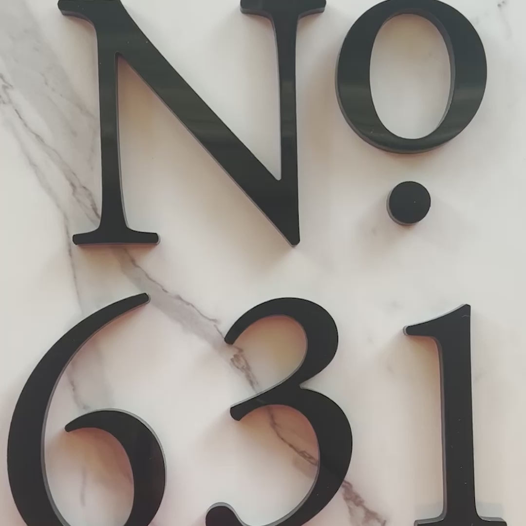 Alden House Numbers and Letters