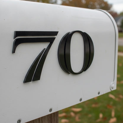 black traditional acrylic mailbox stickers