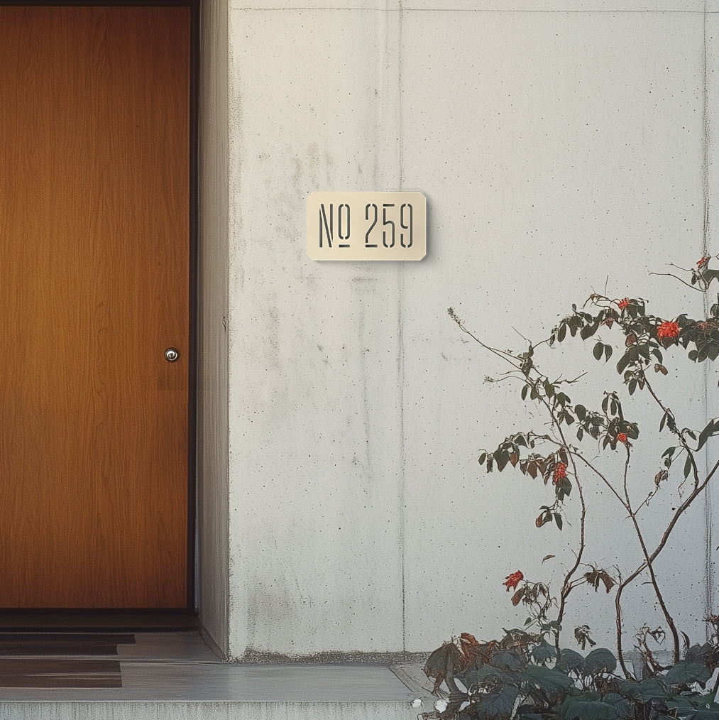 Carson House Number Sign