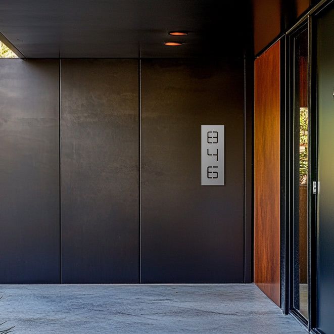 Atom Mono House Number Sign