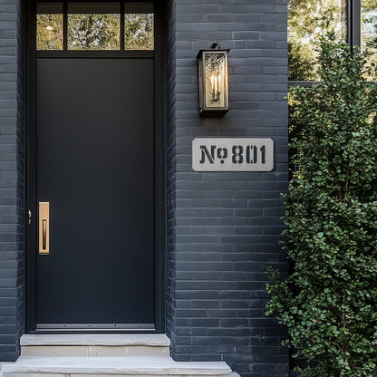 Bloc House Number Sign