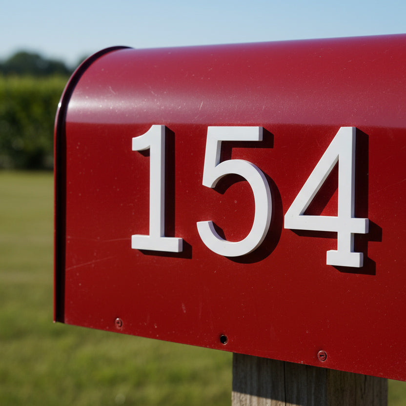 Ferris Dimensional Self Adhesive Mailbox Numbers